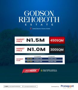 GODSON REHOBOTH ESTATE PORTHARCOURT 