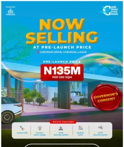 Water Front property for Sale on Chevron Drive, Lekki, Lagos