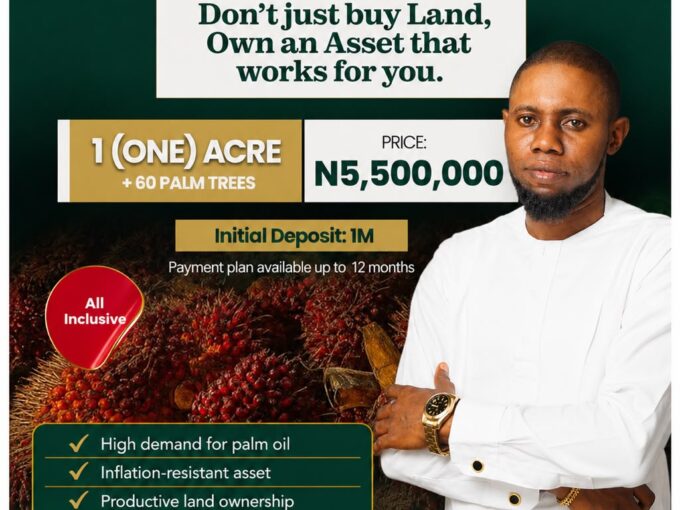 Nova Palm City oil palm investment estate in Abeokuta Ogun State offering farmland for sale with Freehold title and long-term passive income opportunities.